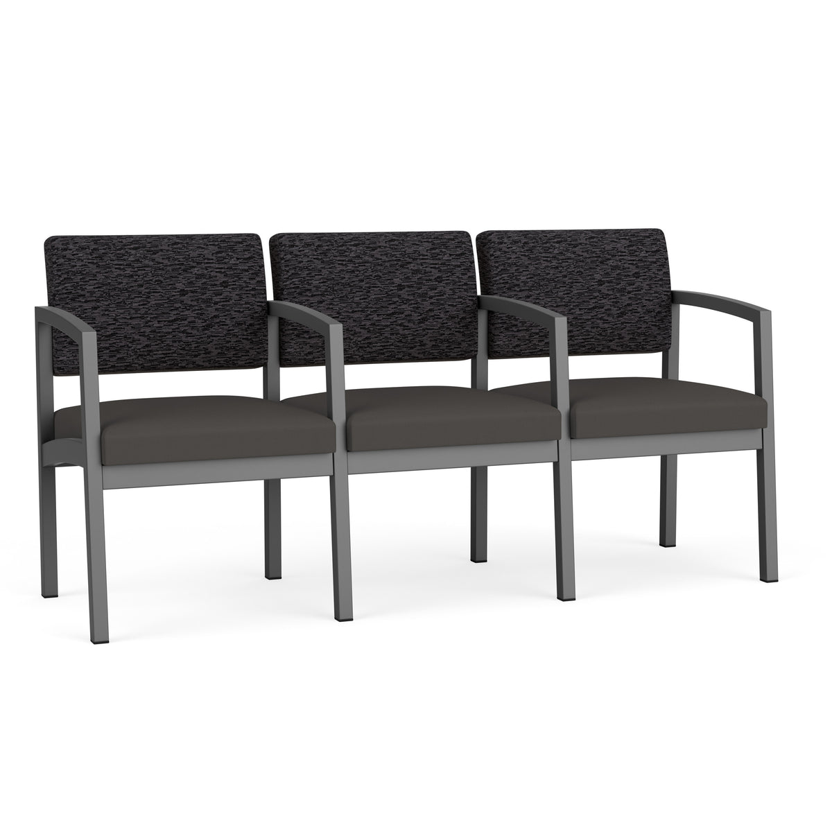 Lenox Steel Waiting Reception 3 Seat Tandem Seating Metal Frame