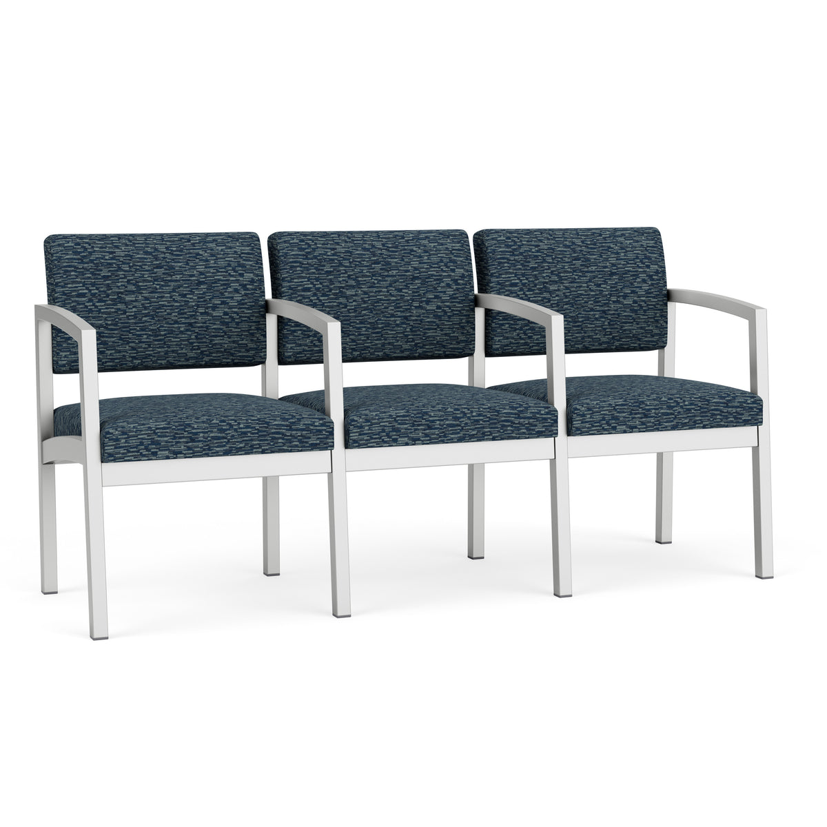 Lenox Steel Waiting Reception 3 Seat Tandem Seating Metal Frame