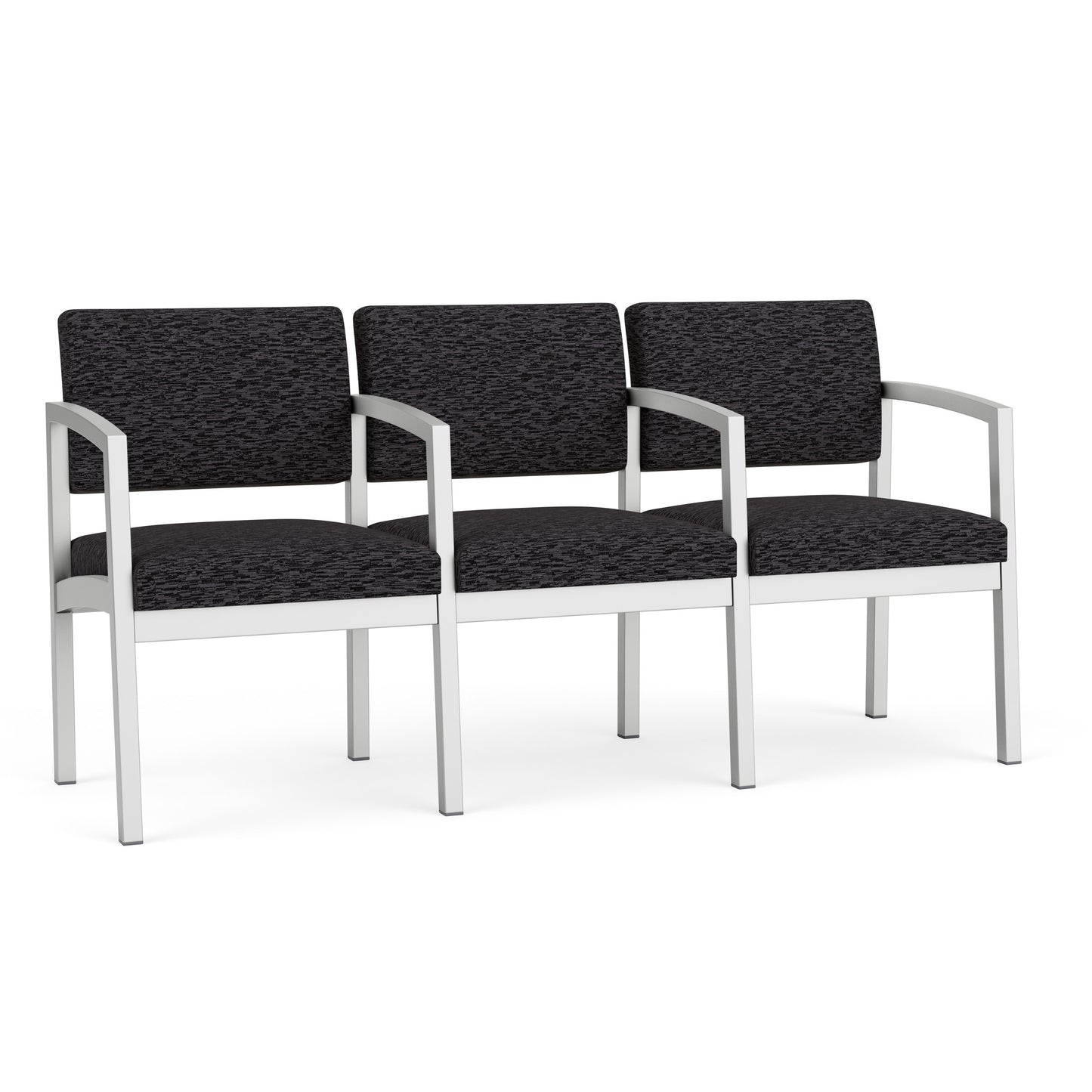 Lenox Steel Waiting Reception 3 Seat Tandem Seating Metal Frame