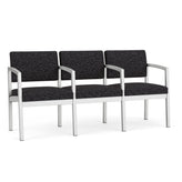 Lenox Steel Waiting Reception 3 Seat Tandem Seating Metal Frame