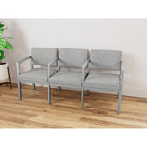 Lenox Steel Waiting Reception 3 Seat Tandem Seating Metal Frame