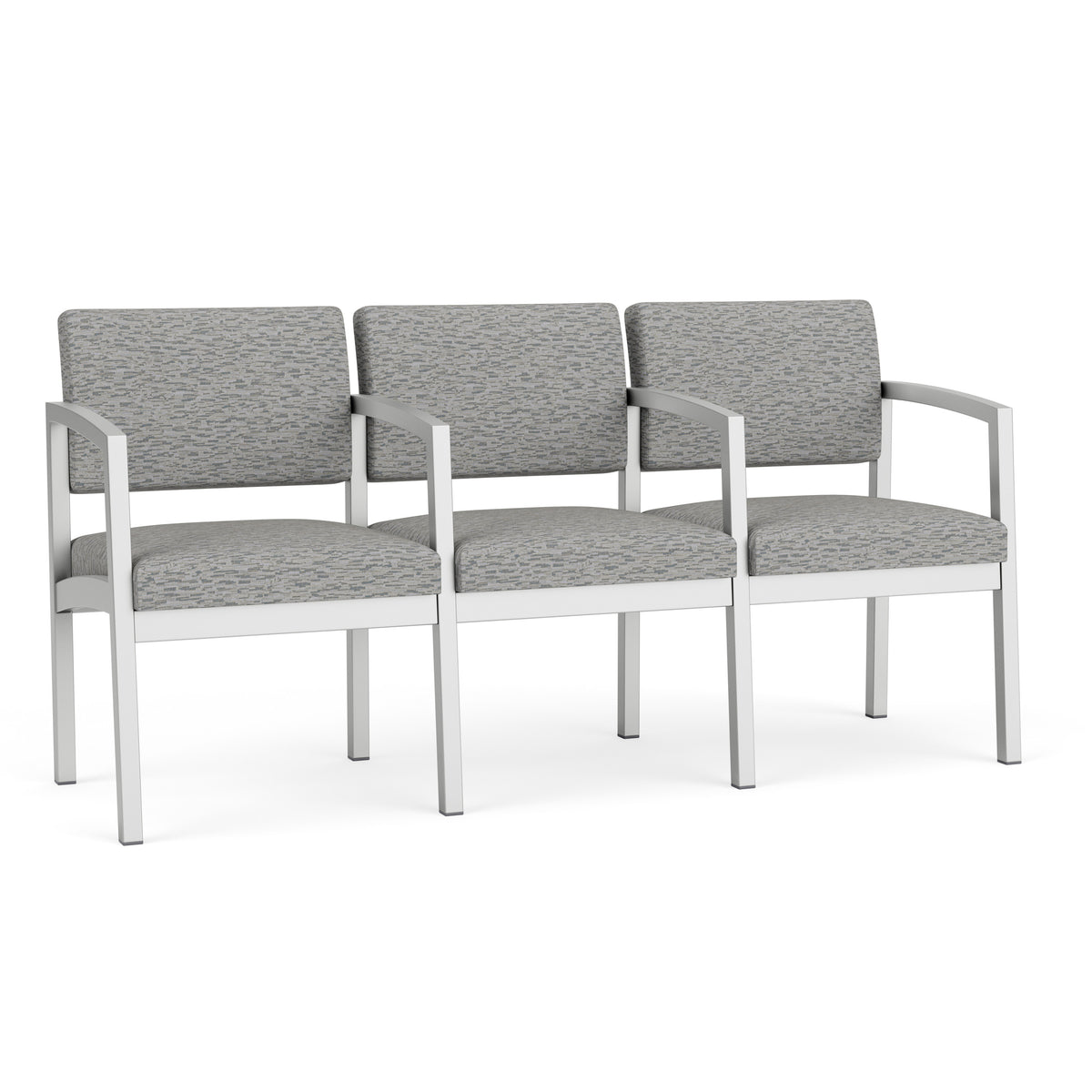 Lenox Steel Waiting Reception 3 Seat Tandem Seating Metal Frame