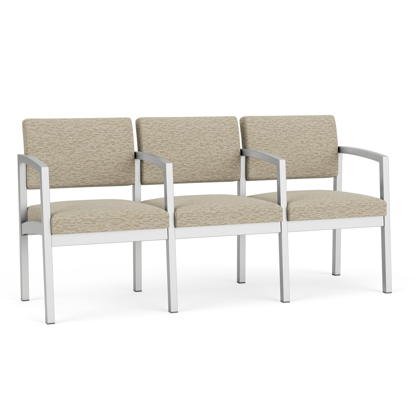 Lenox Steel Waiting Reception 3 Seat Tandem Seating Metal Frame