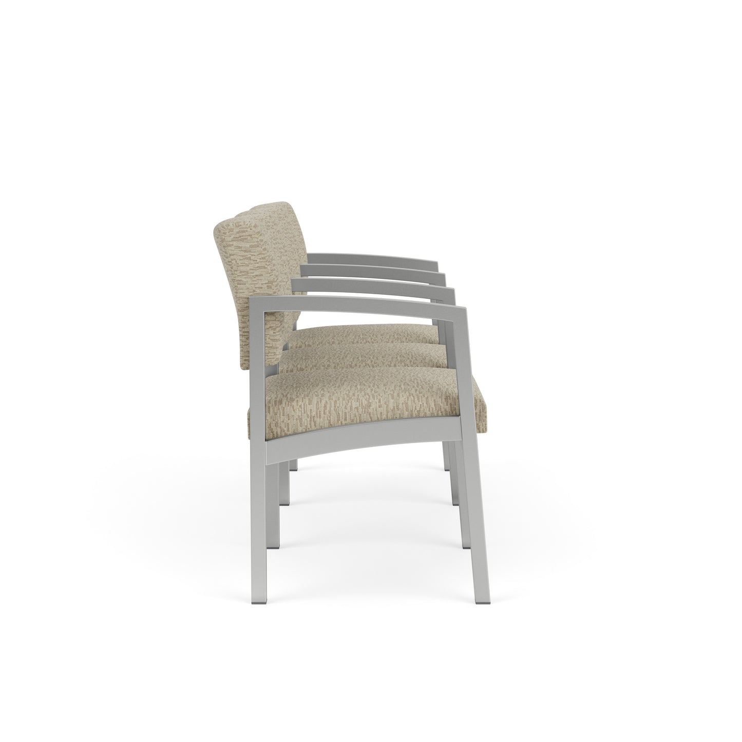 Lenox Steel Waiting Reception 3 Seat Tandem Seating Metal Frame