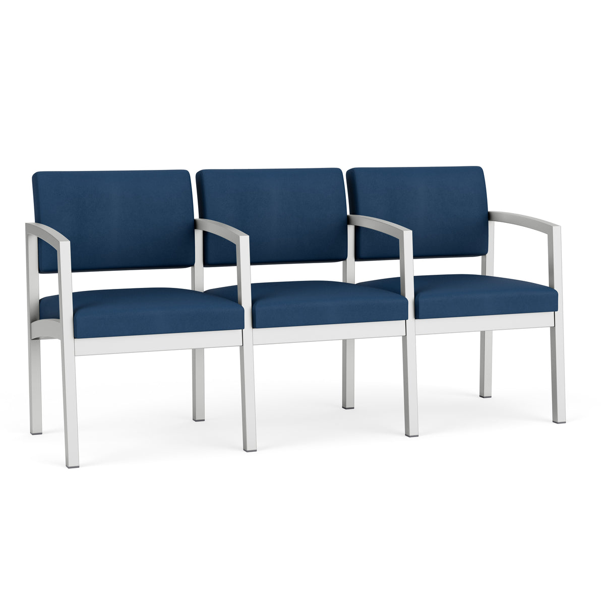 Lenox Steel Waiting Reception 3 Seat Tandem Seating Metal Frame
