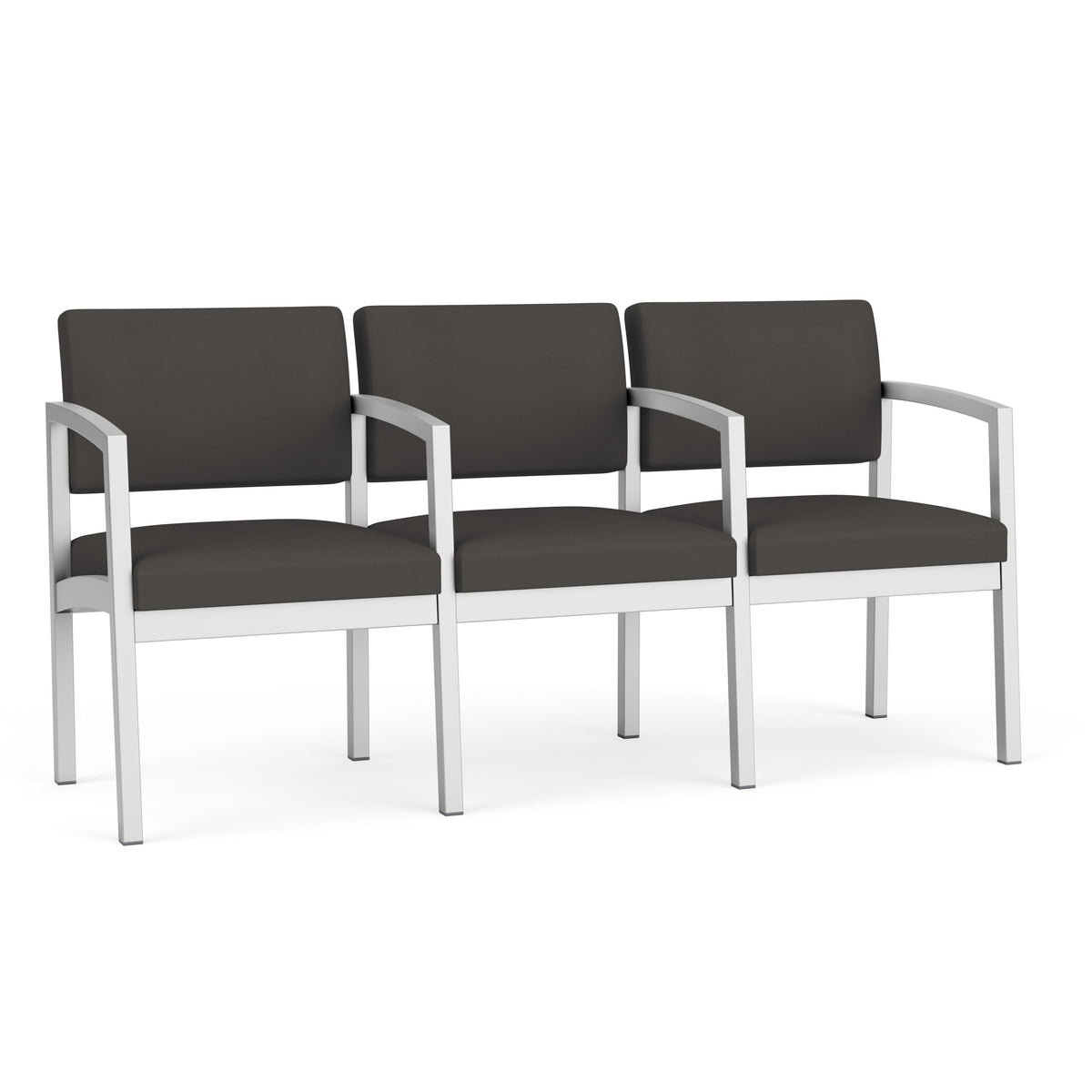 Lenox Steel Waiting Reception 3 Seat Tandem Seating Metal Frame