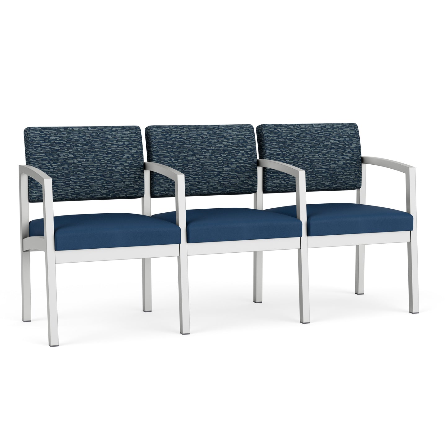Lenox Steel Waiting Reception 3 Seat Tandem Seating Metal Frame