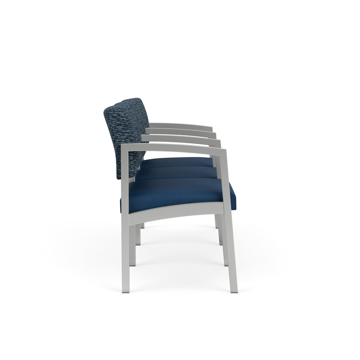Lenox Steel Waiting Reception 3 Seat Tandem Seating Metal Frame
