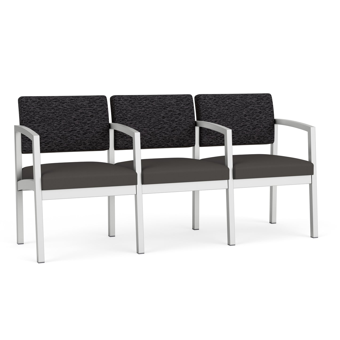 Lenox Steel Waiting Reception 3 Seat Tandem Seating Metal Frame