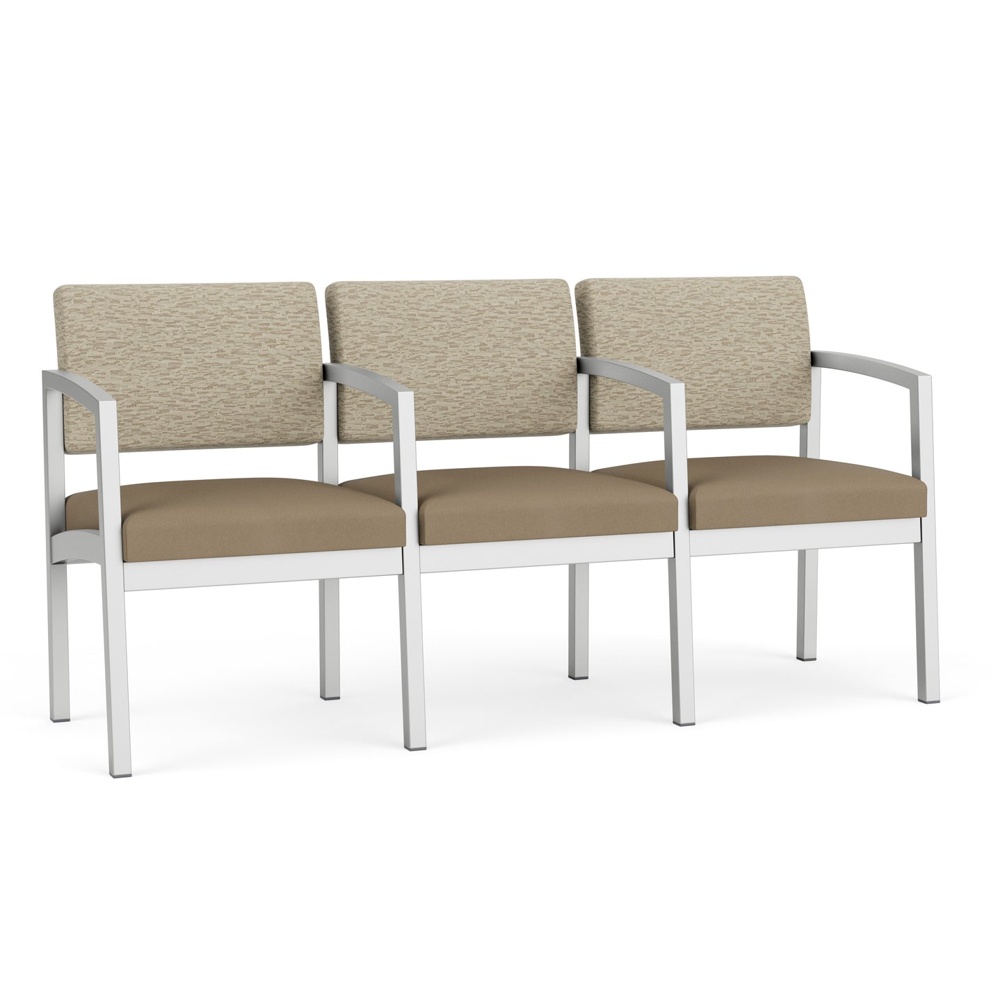 Lenox Steel Waiting Reception 3 Seat Tandem Seating Metal Frame