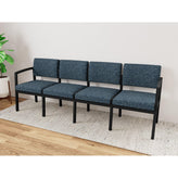 Lenox Steel Waiting Reception 4 Seat Tandem Seating Metal Frame No Center Arms