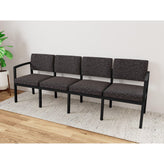 Lenox Steel Waiting Reception 4 Seat Tandem Seating Metal Frame No Center Arms
