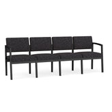 Lenox Steel Waiting Reception 4 Seat Tandem Seating Metal Frame No Center Arms