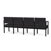 Lenox Steel Waiting Reception 4 Seat Tandem Seating Metal Frame No Center Arms