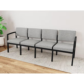 Lenox Steel Waiting Reception 4 Seat Tandem Seating Metal Frame No Center Arms