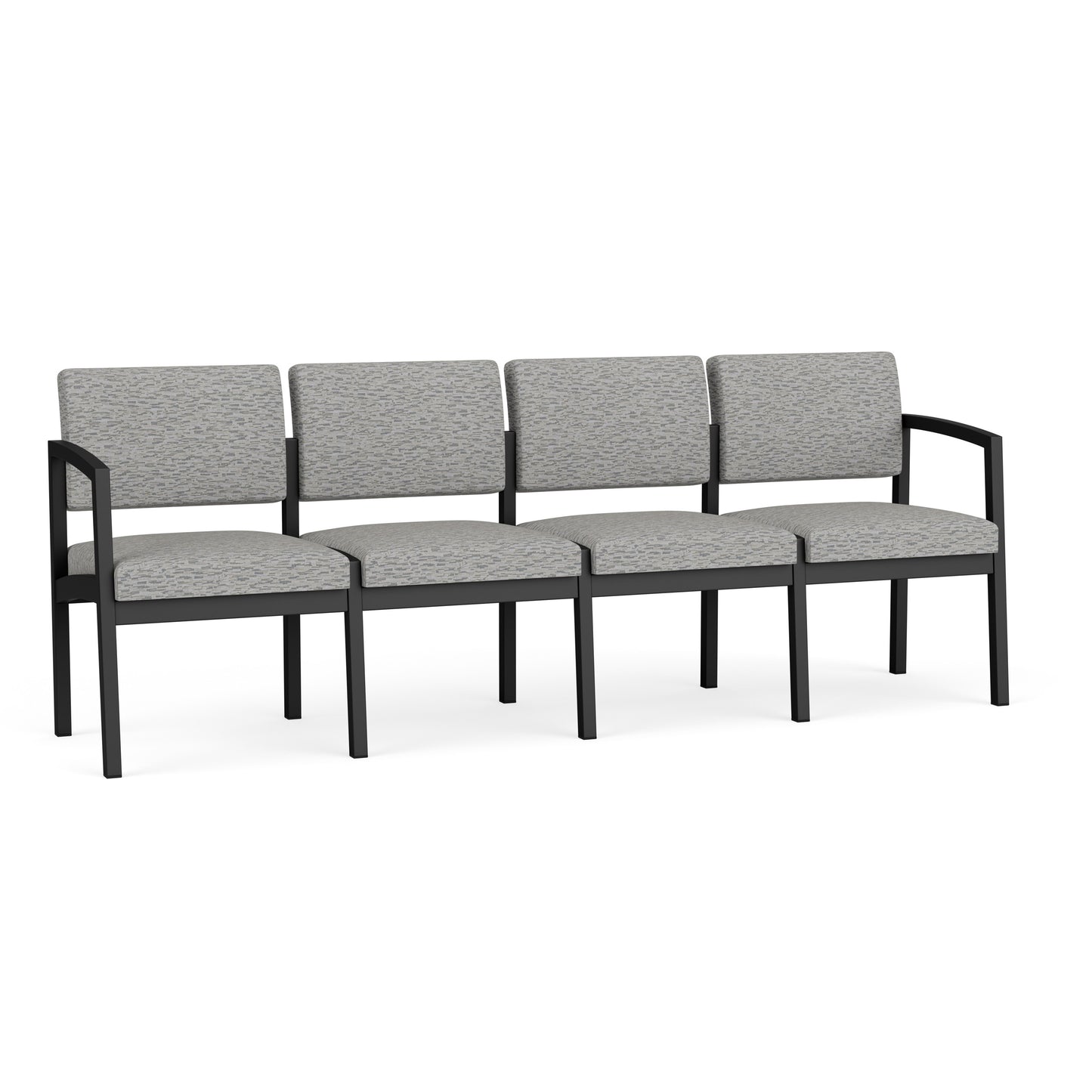 Lenox Steel Waiting Reception 4 Seat Tandem Seating Metal Frame No Center Arms