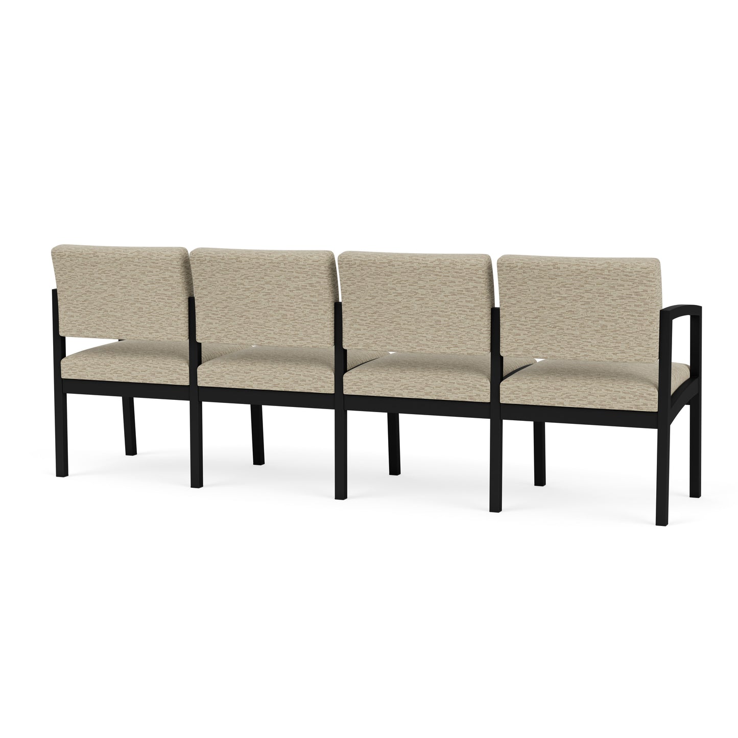 Lenox Steel Waiting Reception 4 Seat Tandem Seating Metal Frame No Center Arms