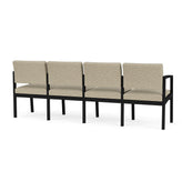 Lenox Steel Waiting Reception 4 Seat Tandem Seating Metal Frame No Center Arms