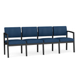 Lenox Steel Waiting Reception 4 Seat Tandem Seating Metal Frame No Center Arms