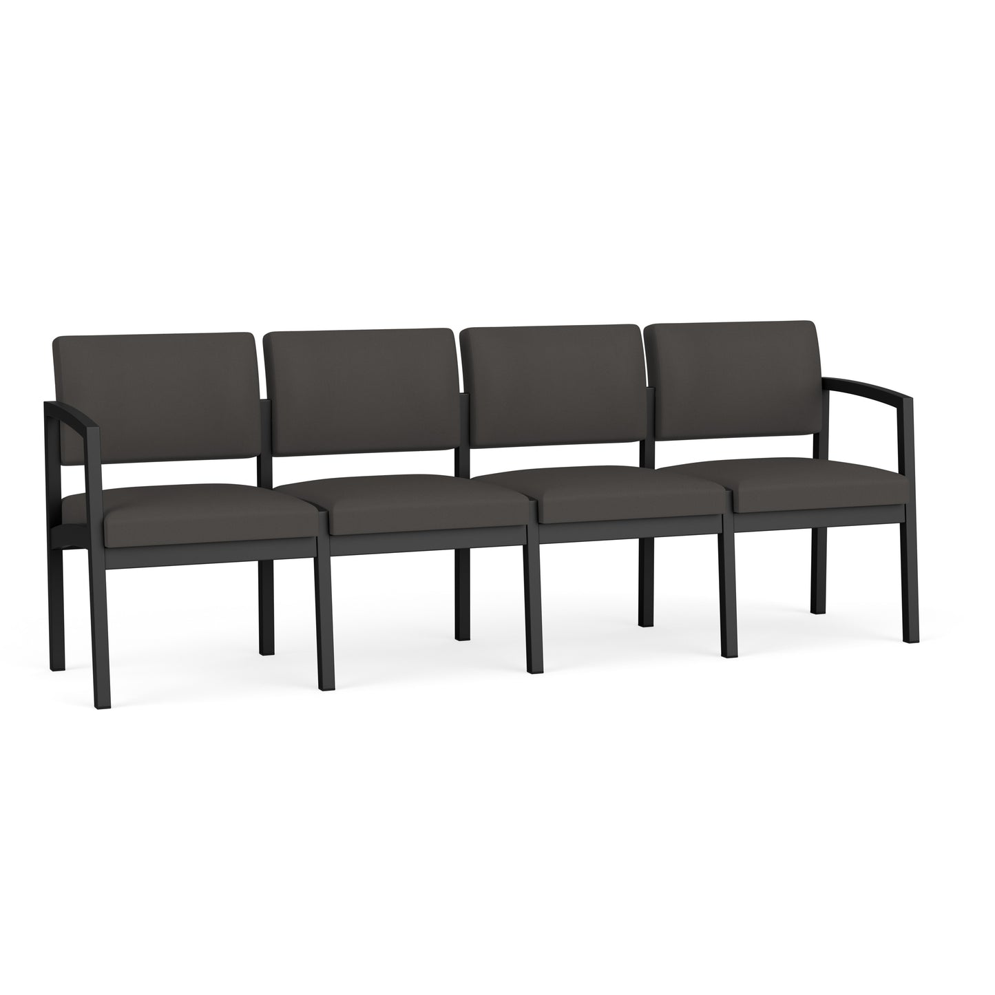 Lenox Steel Waiting Reception 4 Seat Tandem Seating Metal Frame No Center Arms
