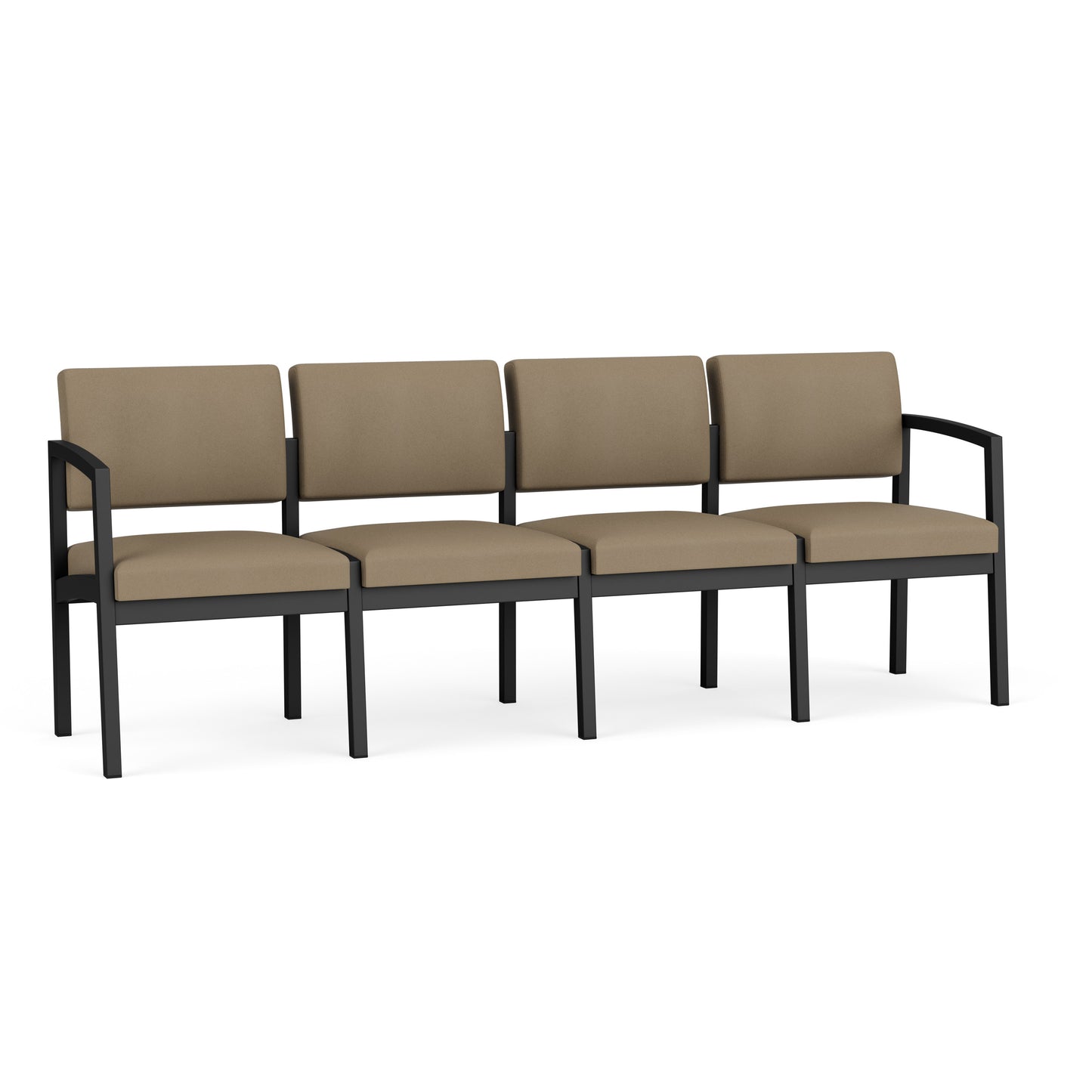 Lenox Steel Waiting Reception 4 Seat Tandem Seating Metal Frame No Center Arms