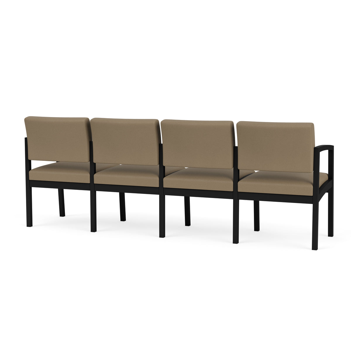Lenox Steel Waiting Reception 4 Seat Tandem Seating Metal Frame No Center Arms