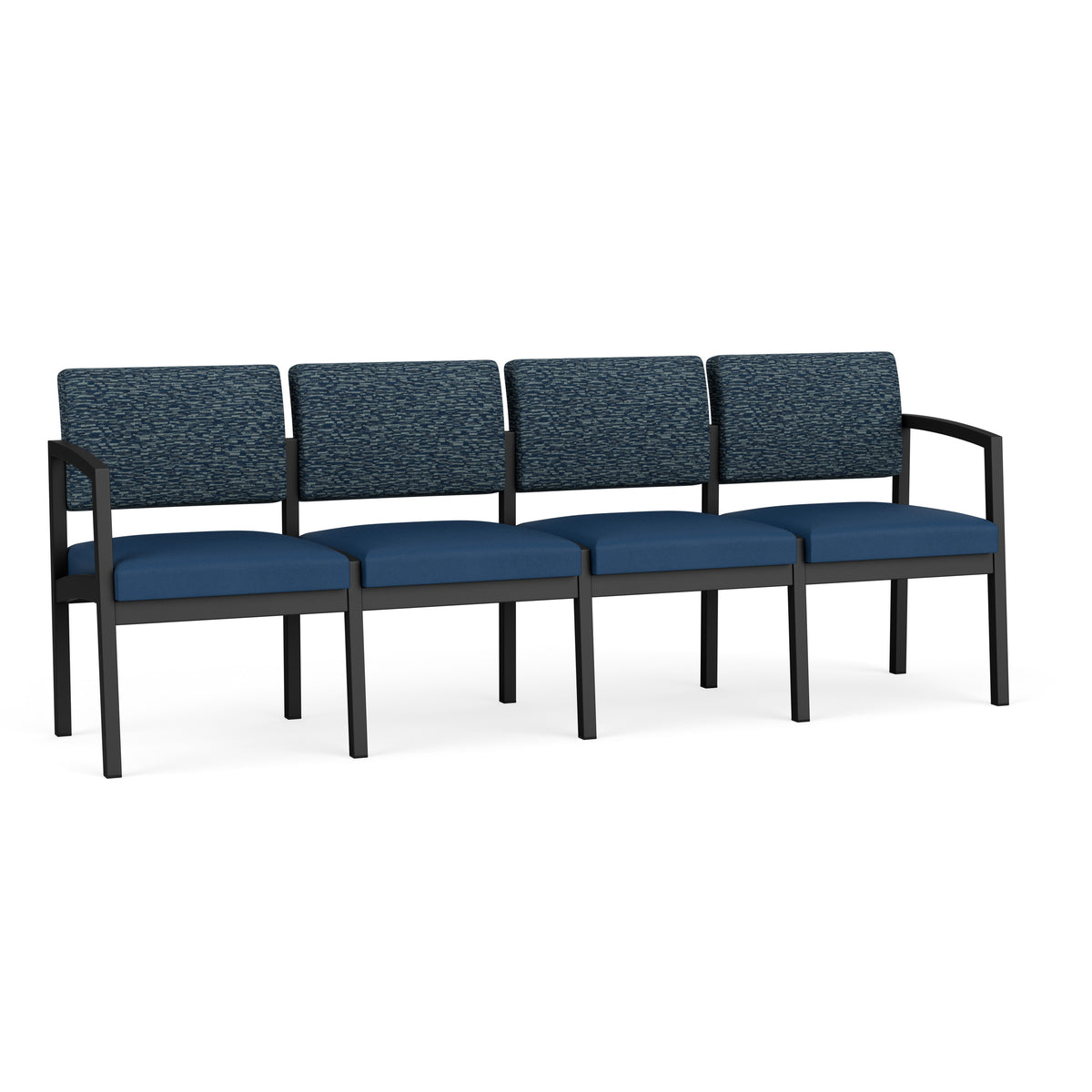 Lenox Steel Waiting Reception 4 Seat Tandem Seating Metal Frame No Center Arms