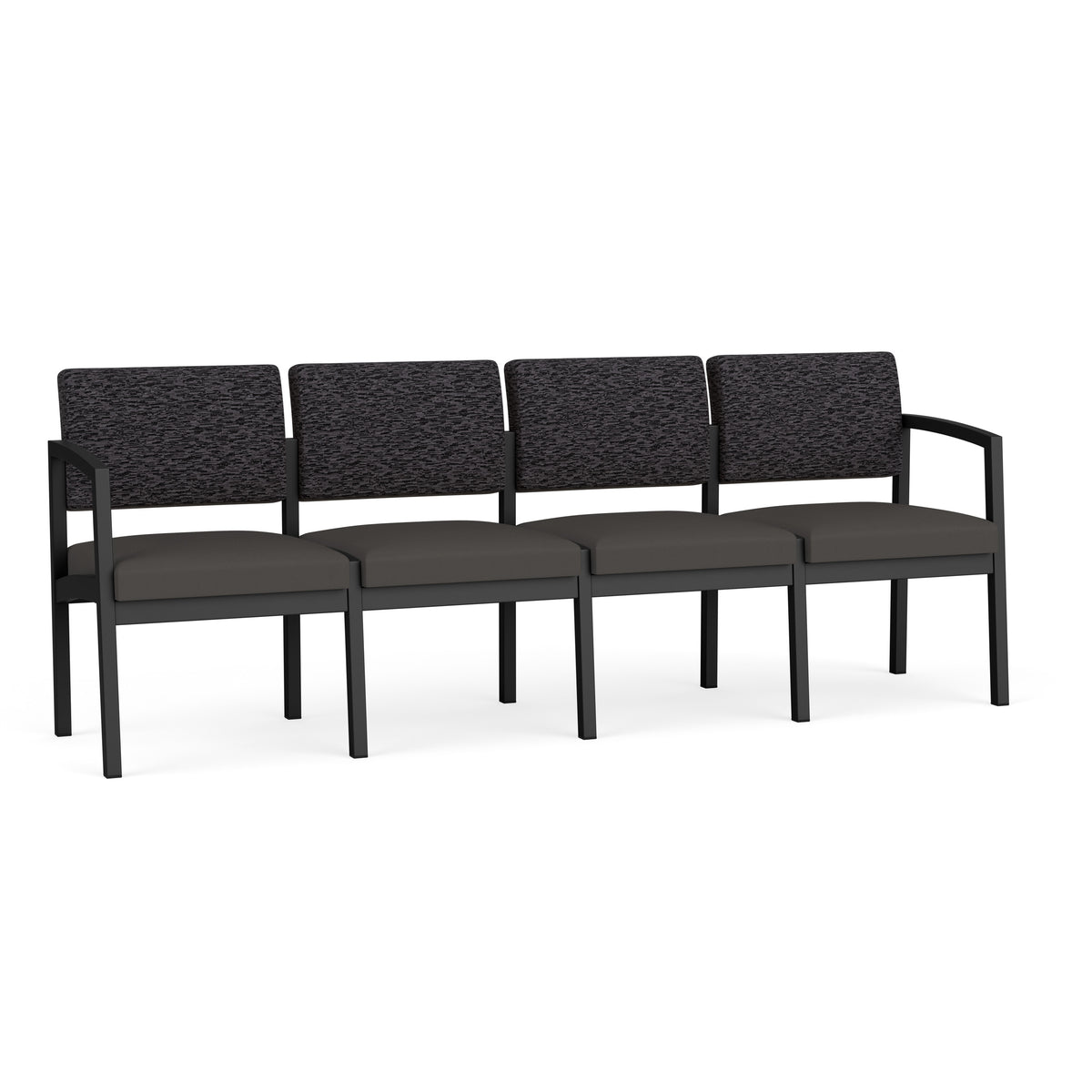 Lenox Steel Waiting Reception 4 Seat Tandem Seating Metal Frame No Center Arms