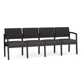 Lenox Steel Waiting Reception 4 Seat Tandem Seating Metal Frame No Center Arms