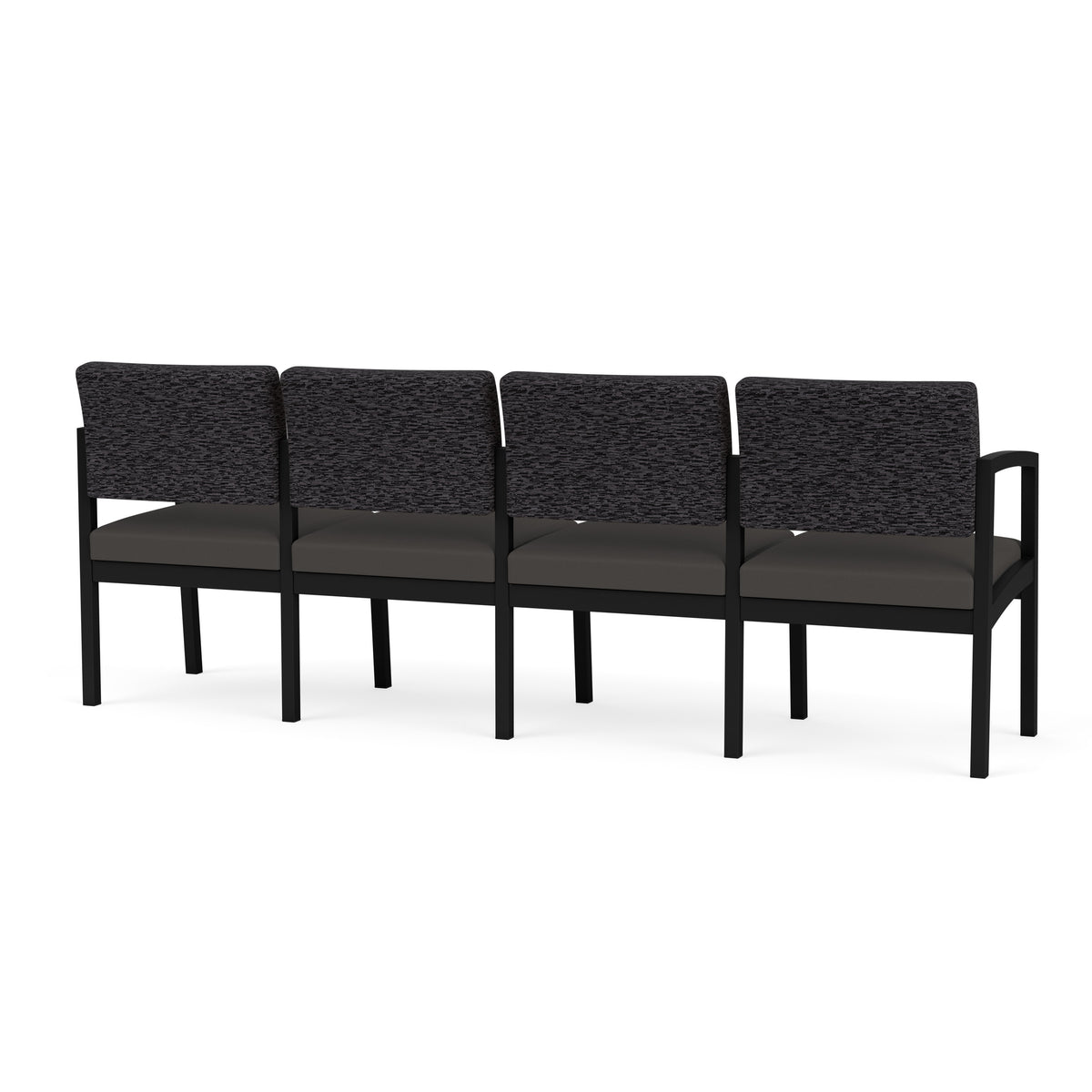 Lenox Steel Waiting Reception 4 Seat Tandem Seating Metal Frame No Center Arms