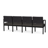Lenox Steel Waiting Reception 4 Seat Tandem Seating Metal Frame No Center Arms