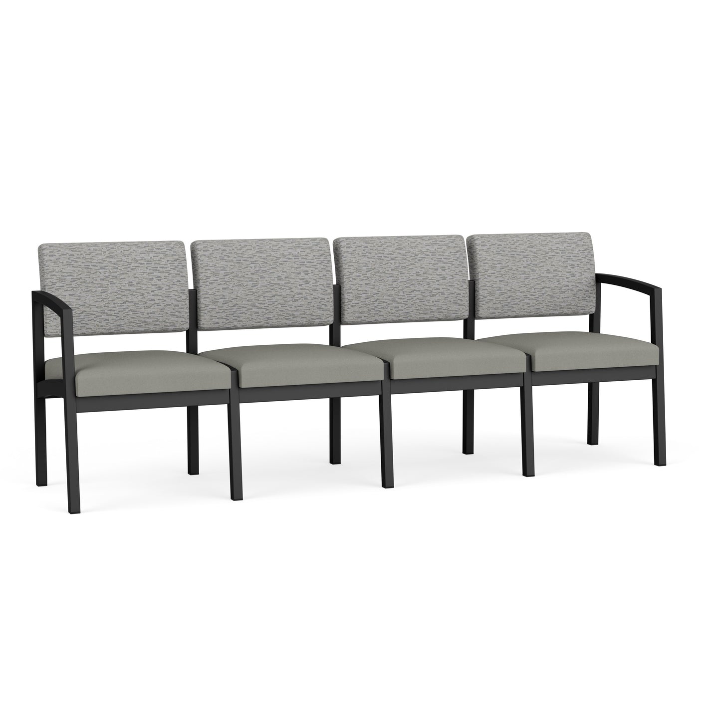 Lenox Steel Waiting Reception 4 Seat Tandem Seating Metal Frame No Center Arms