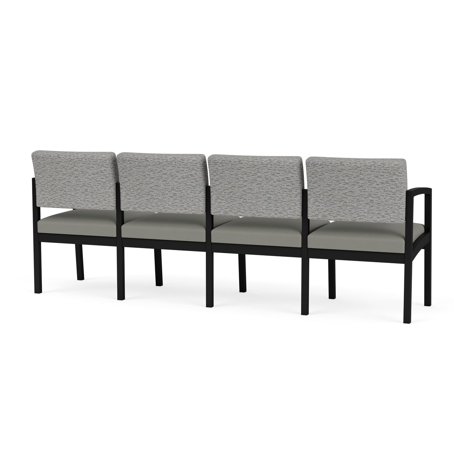 Lenox Steel Waiting Reception 4 Seat Tandem Seating Metal Frame No Center Arms