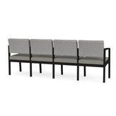Lenox Steel Waiting Reception 4 Seat Tandem Seating Metal Frame No Center Arms