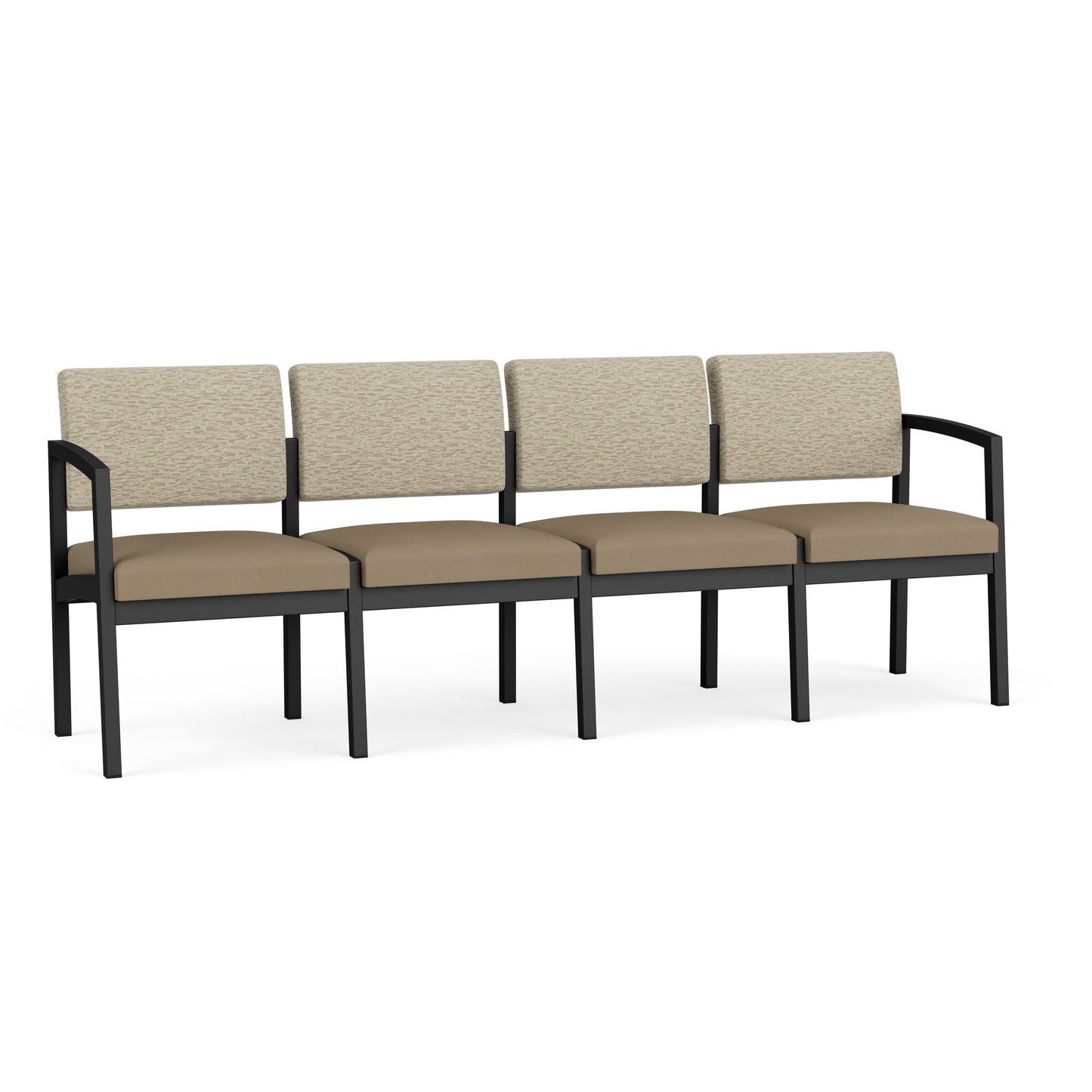 Lenox Steel Waiting Reception 4 Seat Tandem Seating Metal Frame No Center Arms