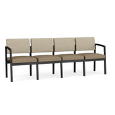 Lenox Steel Waiting Reception 4 Seat Tandem Seating Metal Frame No Center Arms