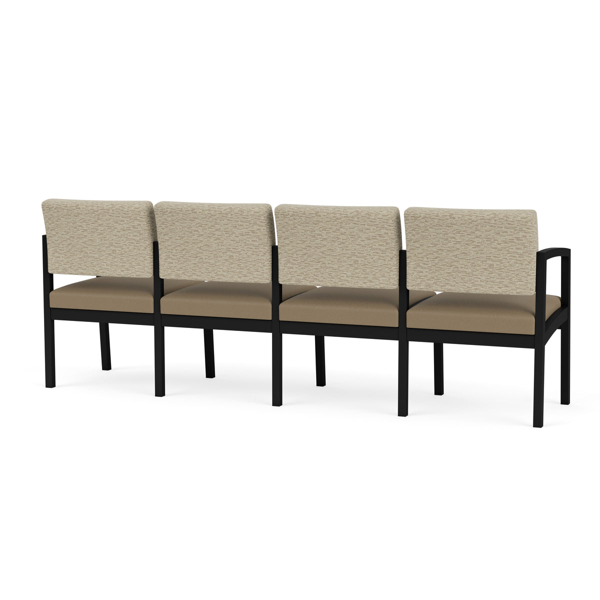 Lenox Steel Waiting Reception 4 Seat Tandem Seating Metal Frame No Center Arms