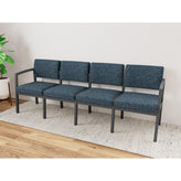 Lenox Steel Waiting Reception 4 Seat Tandem Seating Metal Frame No Center Arms