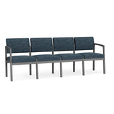 Lenox Steel Waiting Reception 4 Seat Tandem Seating Metal Frame No Center Arms