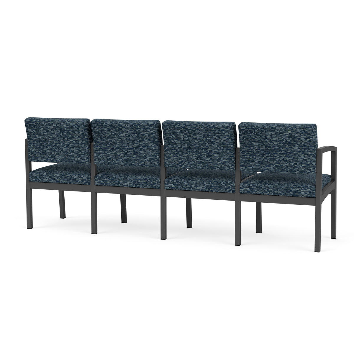 Lenox Steel Waiting Reception 4 Seat Tandem Seating Metal Frame No Center Arms
