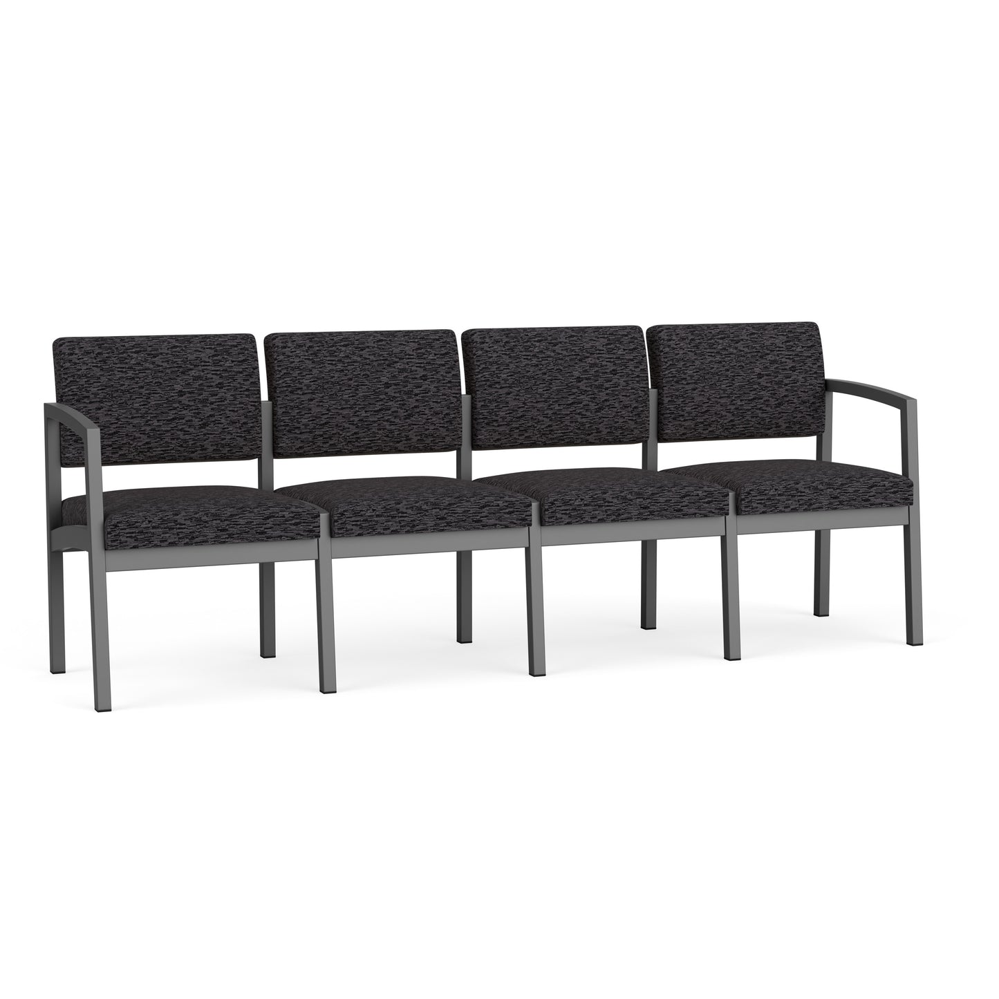 Lenox Steel Waiting Reception 4 Seat Tandem Seating Metal Frame No Center Arms