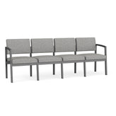 Lenox Steel Waiting Reception 4 Seat Tandem Seating Metal Frame No Center Arms