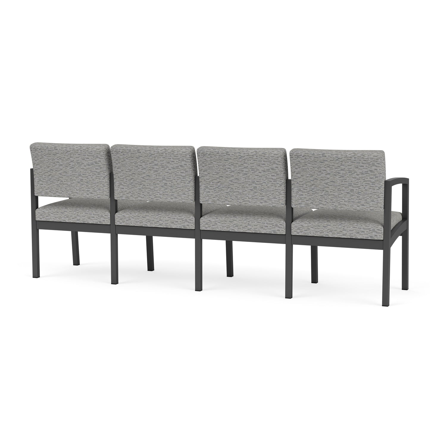Lenox Steel Waiting Reception 4 Seat Tandem Seating Metal Frame No Center Arms