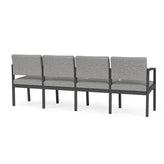 Lenox Steel Waiting Reception 4 Seat Tandem Seating Metal Frame No Center Arms