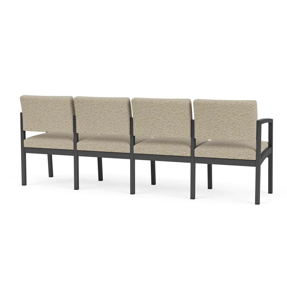 Lenox Steel Waiting Reception 4 Seat Tandem Seating Metal Frame No Center Arms