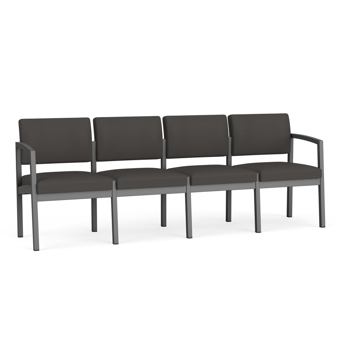 Lenox Steel Waiting Reception 4 Seat Tandem Seating Metal Frame No Center Arms
