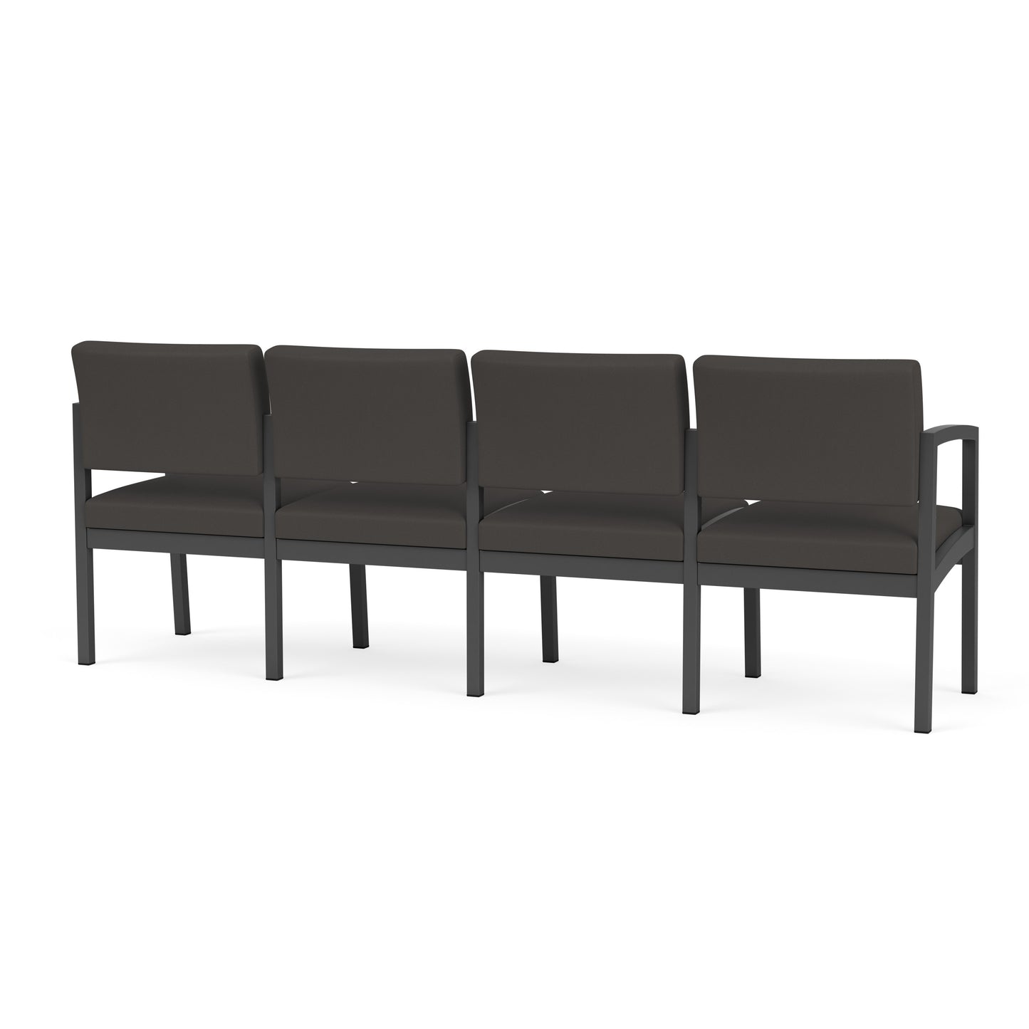 Lenox Steel Waiting Reception 4 Seat Tandem Seating Metal Frame No Center Arms