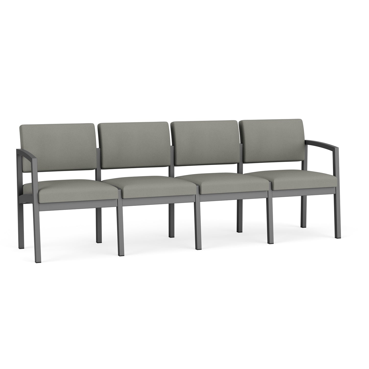 Lenox Steel Waiting Reception 4 Seat Tandem Seating Metal Frame No Center Arms