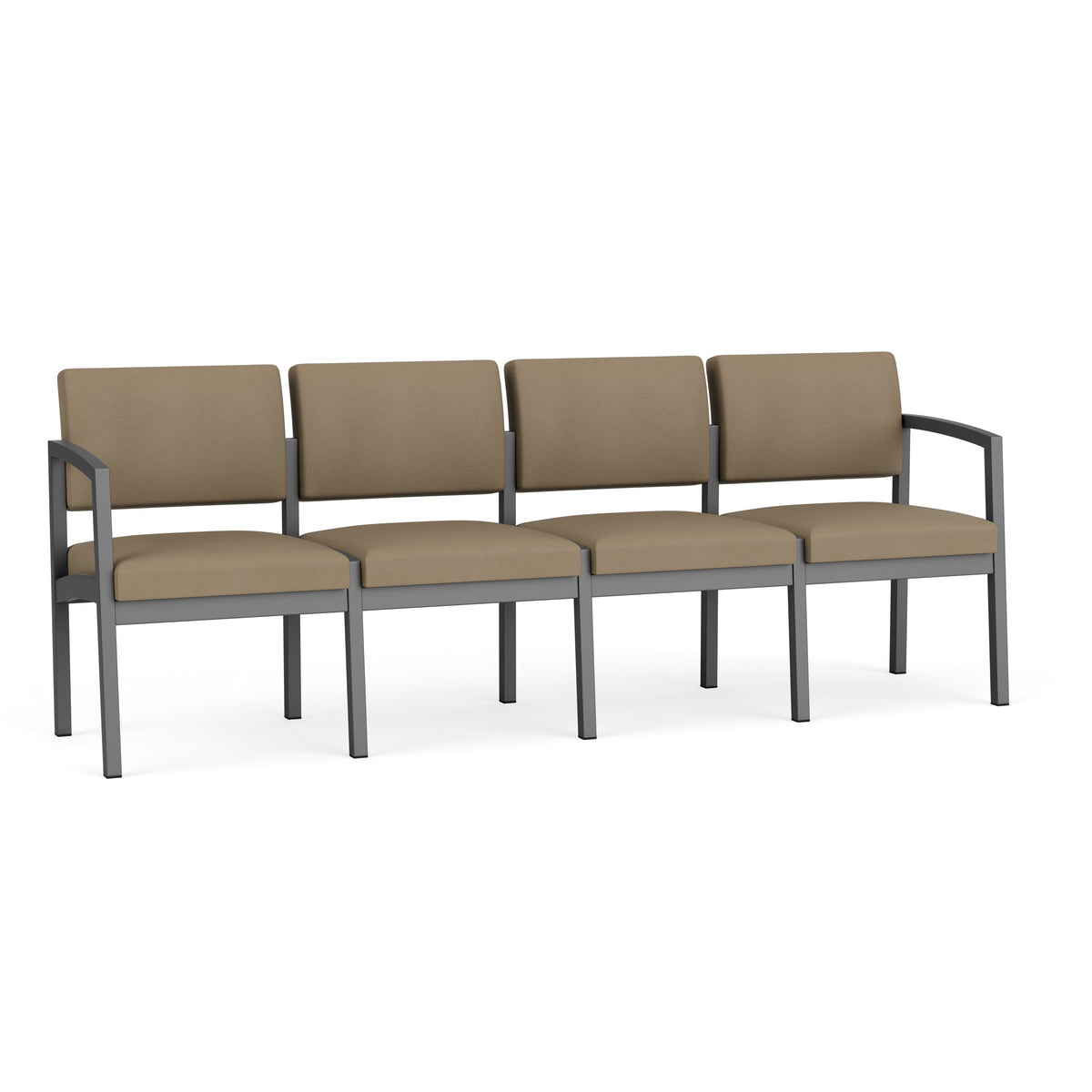 Lenox Steel Waiting Reception 4 Seat Tandem Seating Metal Frame No Center Arms