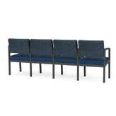 Lenox Steel Waiting Reception 4 Seat Tandem Seating Metal Frame No Center Arms